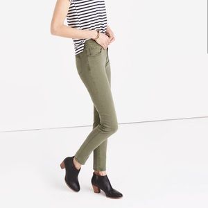Madewell High Riser Skinny Green